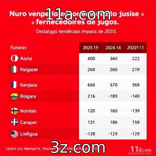 Desempenho Financeiro dos Fornecedores de Jogos em 2025